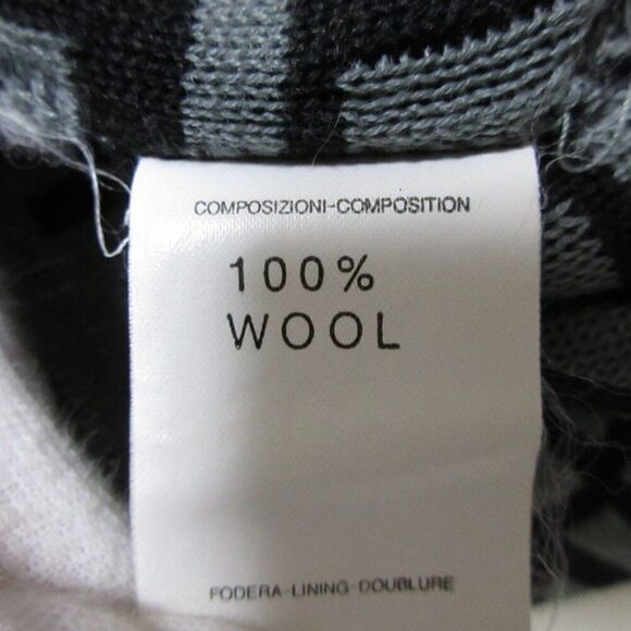 Fendi Vintage Gray & Black Zucca Monogram Wool Funnel Neck Sweater 4/6 US - Picture 6 of 6